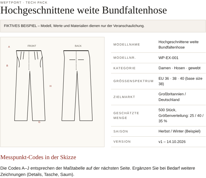 Fiktives Beispiel, nur zur Veranschaulichung 1
